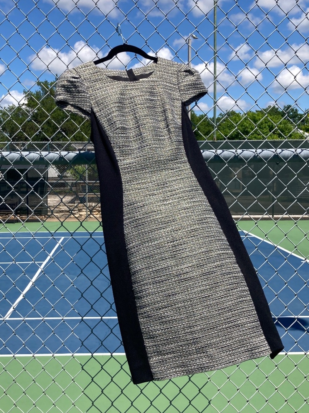 Moulinette Soeurs Fitted Gray Tweed Dress
